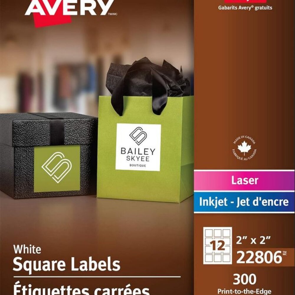 Avery Square Labels: #22806 - 300 labels